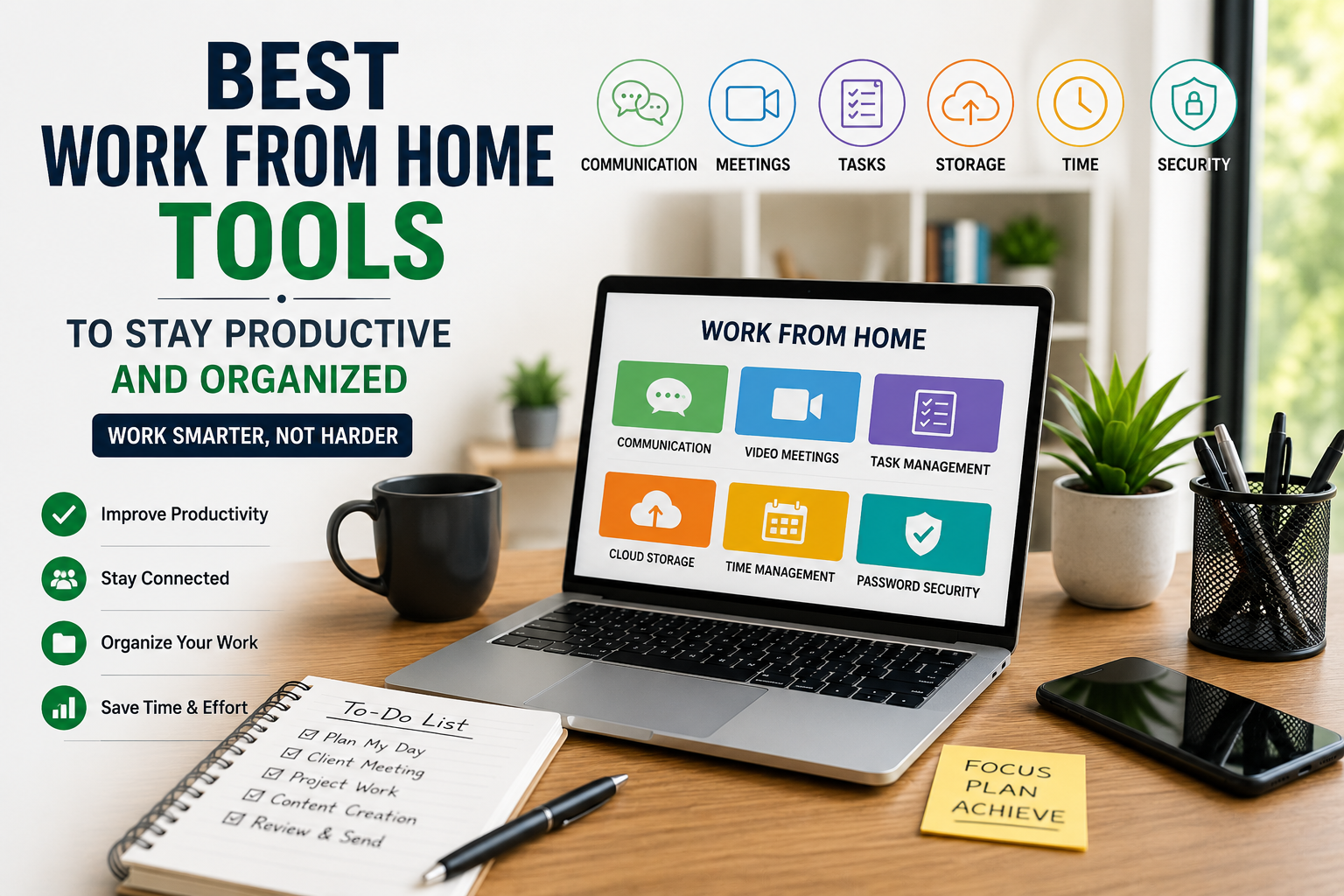 Best Work from Home Tools to Stay Productive and Organized