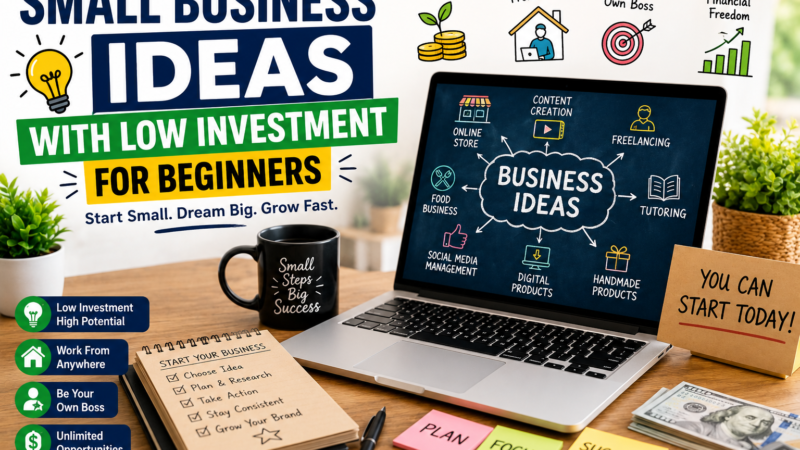 Small Business Ideas with Low Investment for Beginners