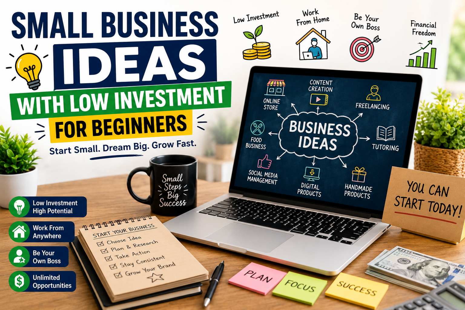 Small Business Ideas with Low Investment for Beginners