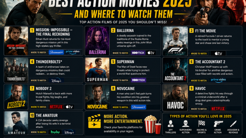Best Action Movies 2025 and Where to Watch Them